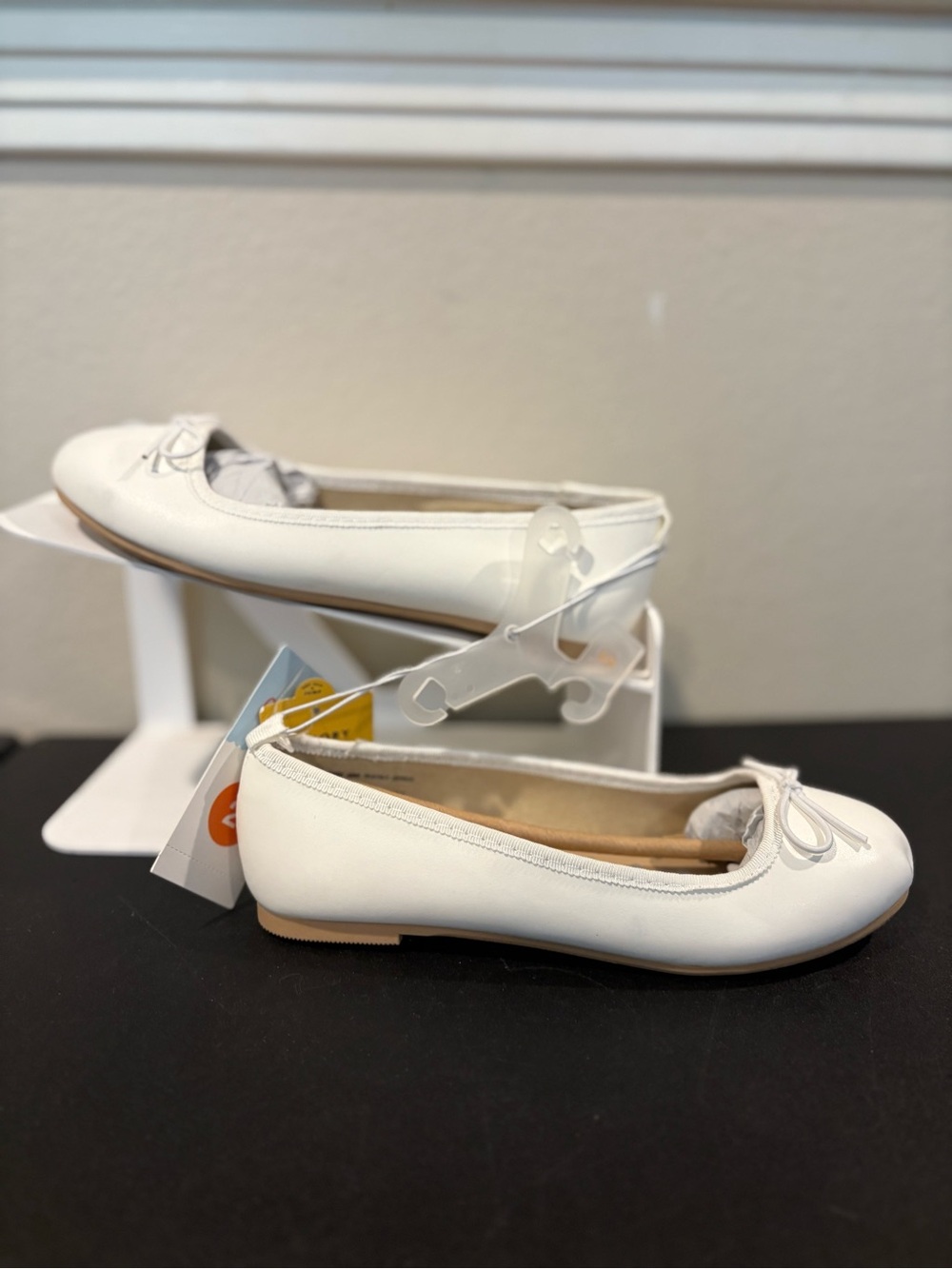 Girls' Diana Slip-On Ballet Flats - Cat & Jack White Little Girls Youth Size 2